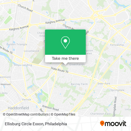 Ellisburg Circle Exxon map