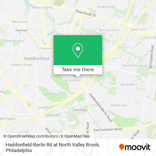 Haddonfield-Berlin Rd at North Valley Brook map