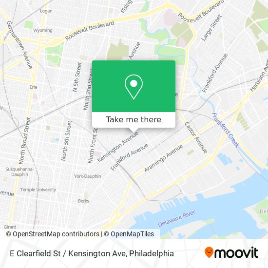 Mapa de E Clearfield St / Kensington Ave