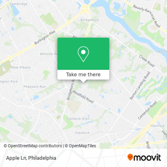 Apple Ln map