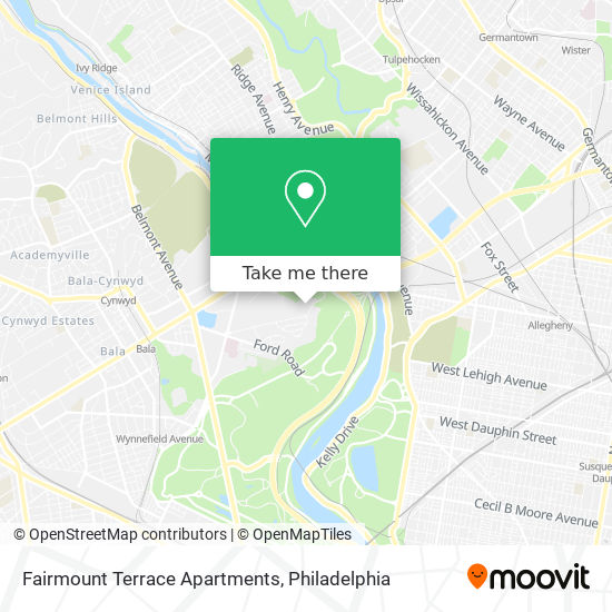 Mapa de Fairmount Terrace Apartments