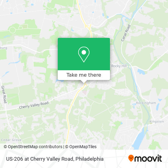 US-206 at Cherry Valley Road map
