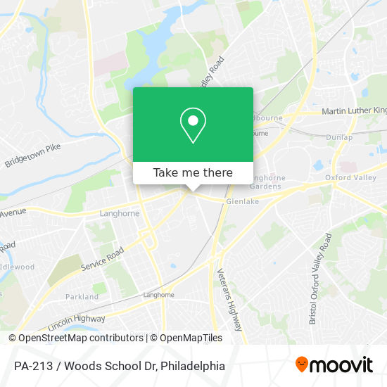 PA-213 / Woods School Dr map