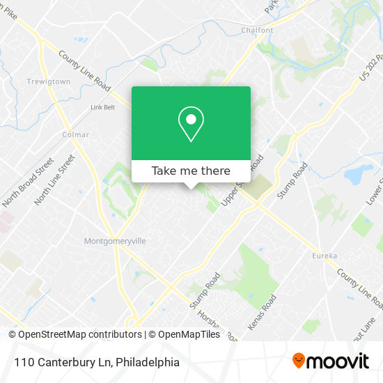 Mapa de 110 Canterbury Ln