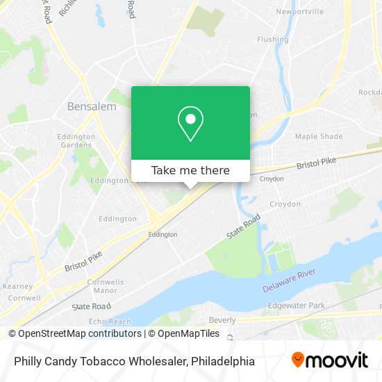Philly Candy Tobacco Wholesaler map