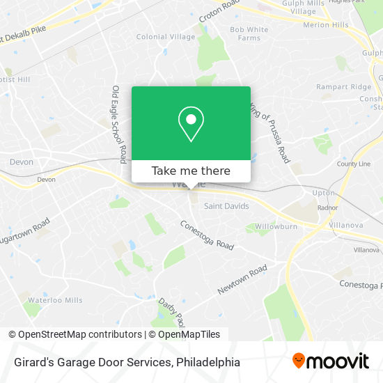 Girard's Garage Door Services map