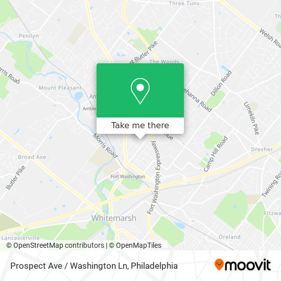 Prospect Ave / Washington Ln map