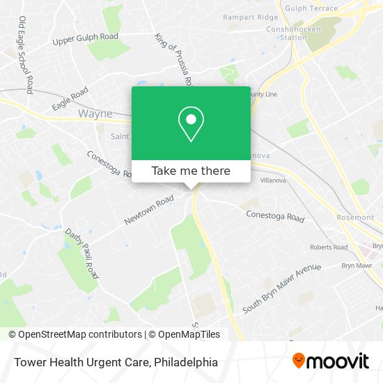 Mapa de Tower Health Urgent Care