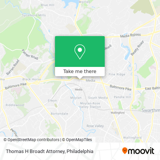 Thomas H Broadt Attorney map