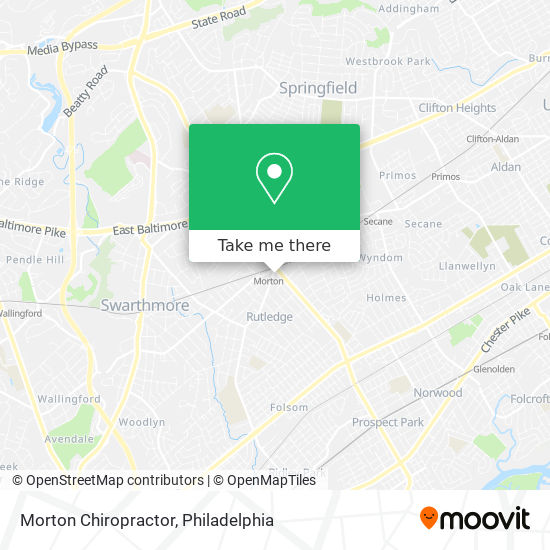 Morton Chiropractor map