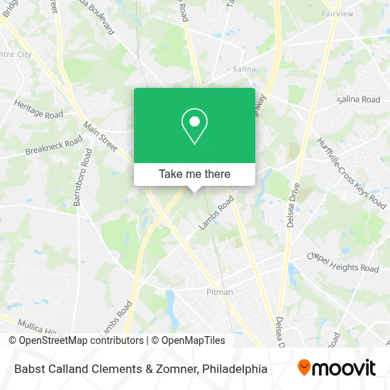 Babst Calland Clements & Zomner map
