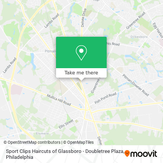 Sport Clips Haircuts of Glassboro - Doubletree Plaza map