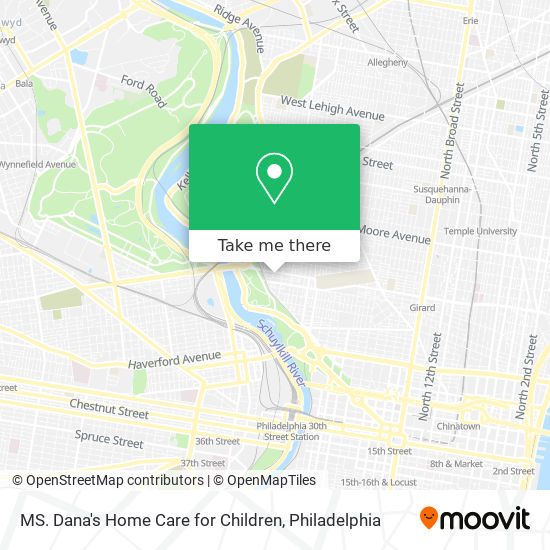 MS. Dana's Home Care for Children map