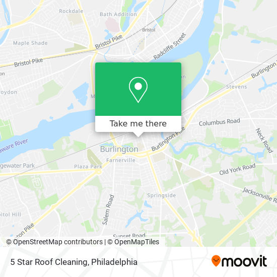 5 Star Roof Cleaning map