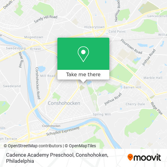 Cadence Academy Preschool, Conshohoken map