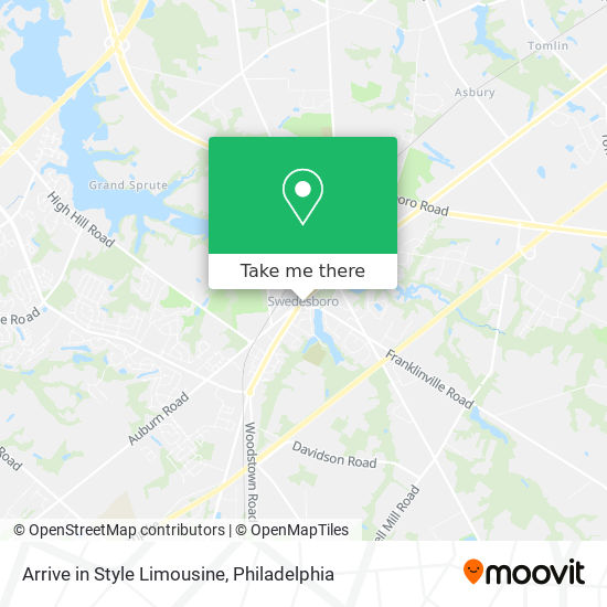 Arrive in Style Limousine map