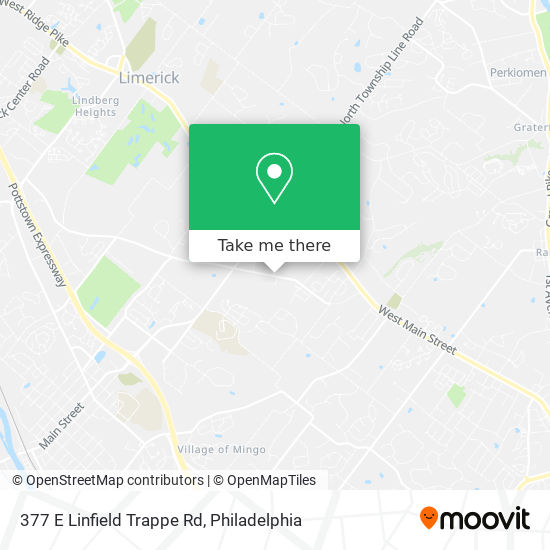 Mapa de 377 E Linfield Trappe Rd