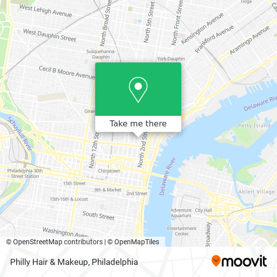 Philly Hair & Makeup map