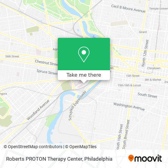 Roberts PROTON Therapy Center map