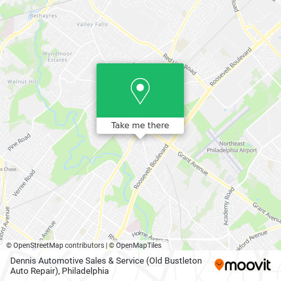 Dennis Automotive Sales & Service (Old Bustleton Auto Repair) map