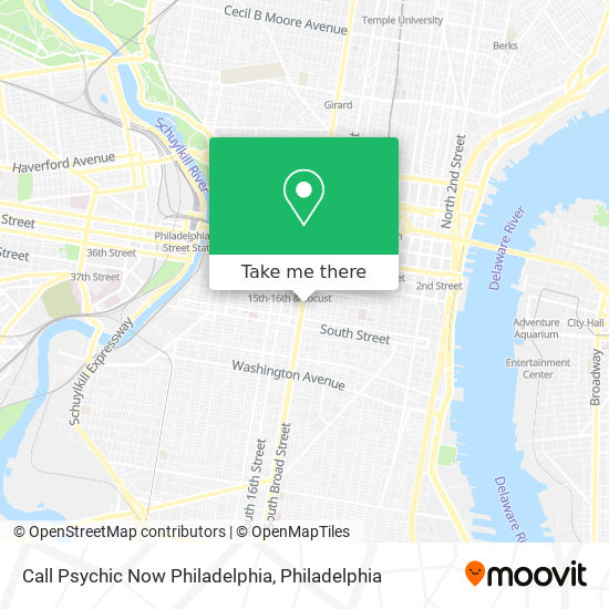 Call Psychic Now Philadelphia map