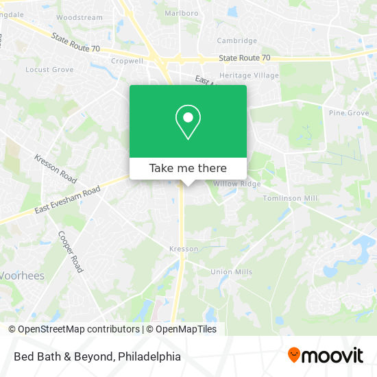 Mapa de Bed Bath & Beyond