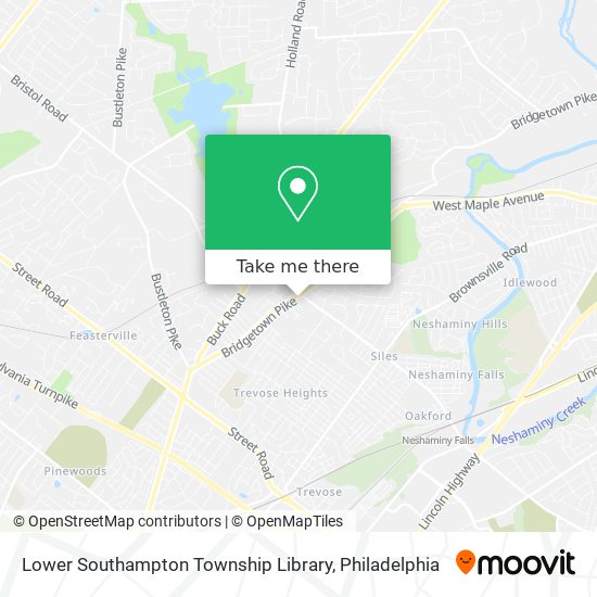 Lower Southampton Township Library map