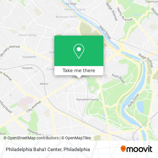 Philadelphia Baha'I Center map