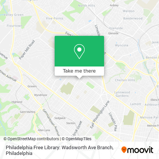 Philadelphia Free Library: Wadsworth Ave Branch map