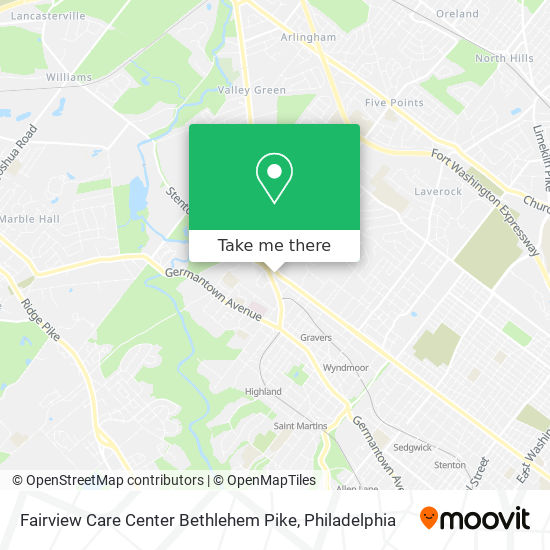 Mapa de Fairview Care Center Bethlehem Pike
