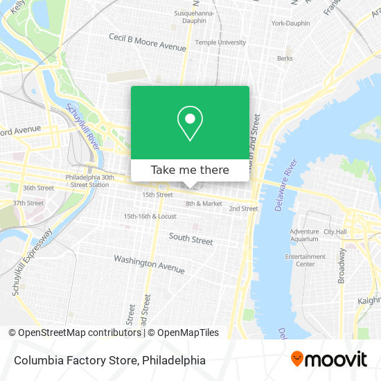 Columbia Factory Store map