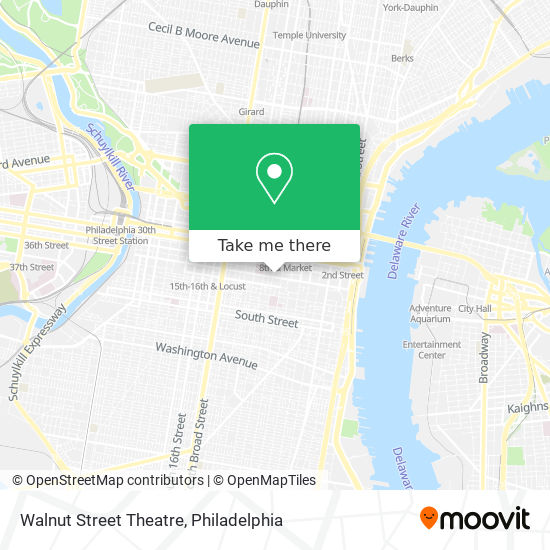 Mapa de Walnut Street Theatre