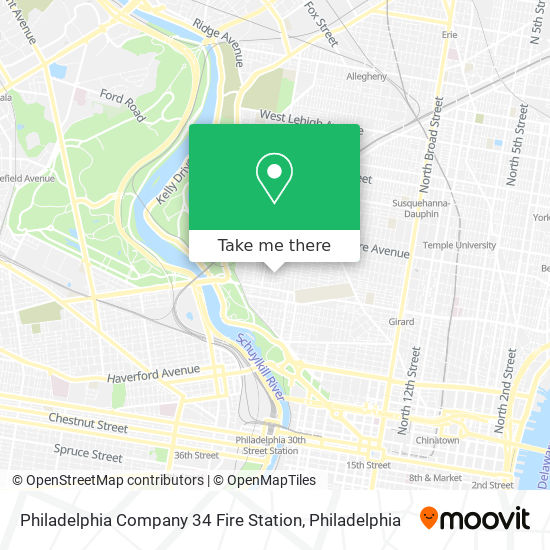 Mapa de Philadelphia Company 34 Fire Station