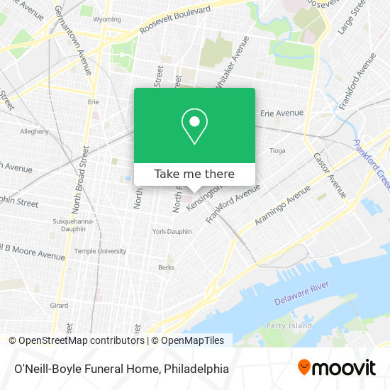 Mapa de O'Neill-Boyle Funeral Home