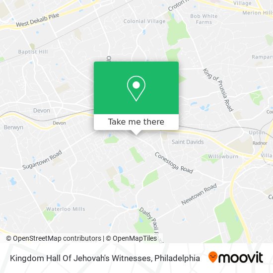 Kingdom Hall Of Jehovah's Witnesses map