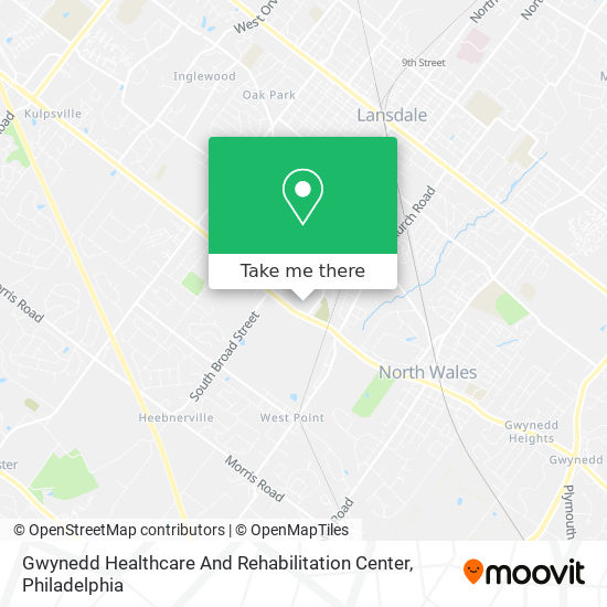 Mapa de Gwynedd Healthcare And Rehabilitation Center