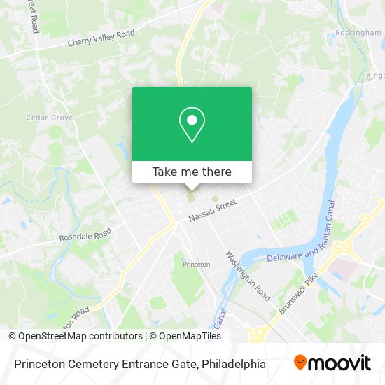 Princeton Cemetery Entrance Gate map