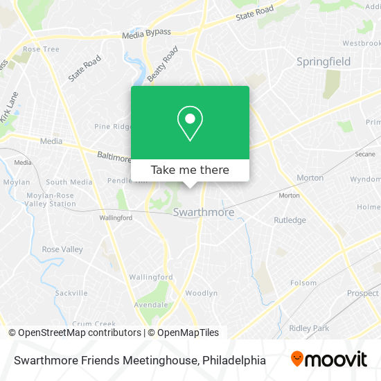 Swarthmore Friends Meetinghouse map