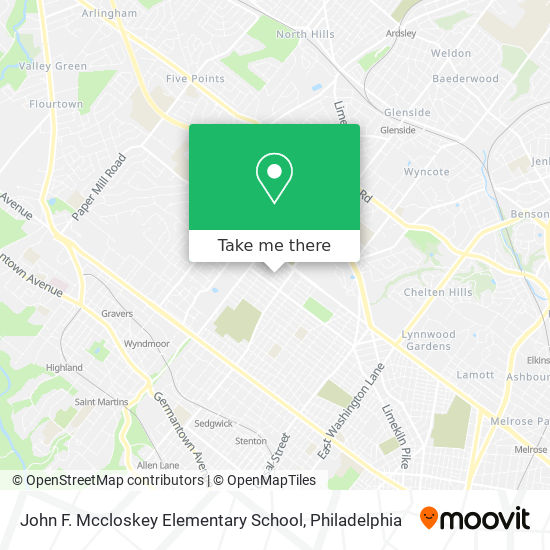 John F. Mccloskey Elementary School map