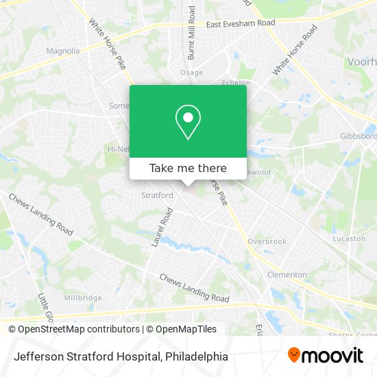 Mapa de Jefferson Stratford Hospital