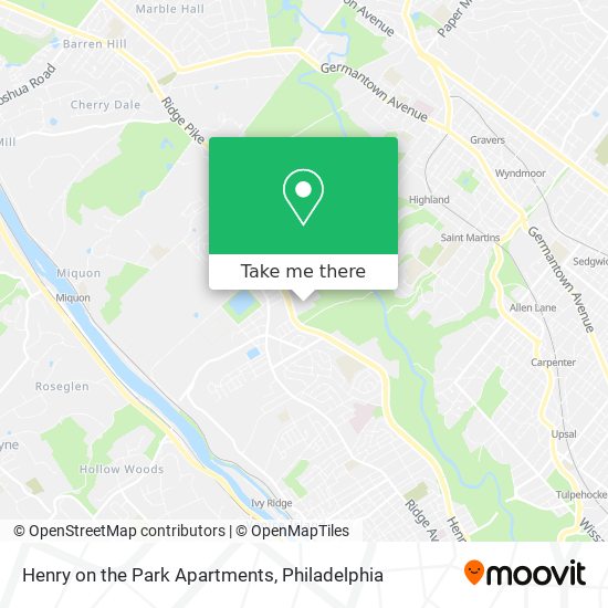 Henry on the Park Apartments map