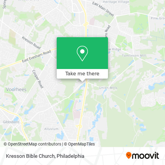 Mapa de Kresson Bible Church