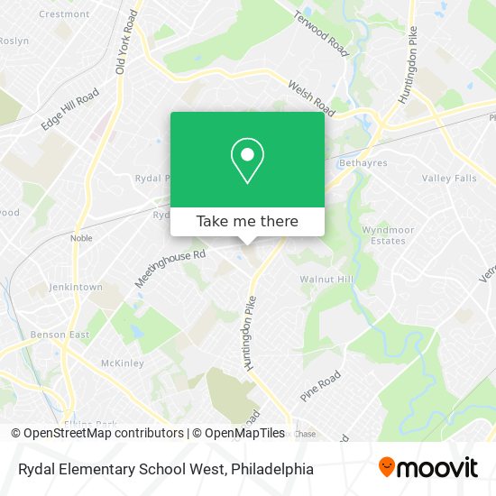 Rydal Elementary School West map