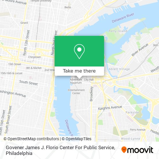 Mapa de Govener James J. Florio Center For Public Service