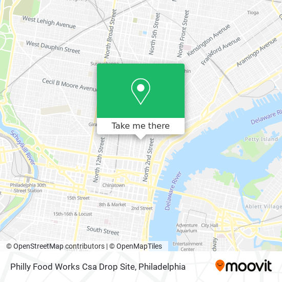 Mapa de Philly Food Works Csa Drop Site