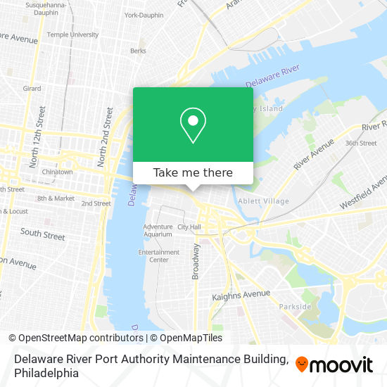 Mapa de Delaware River Port Authority Maintenance Building