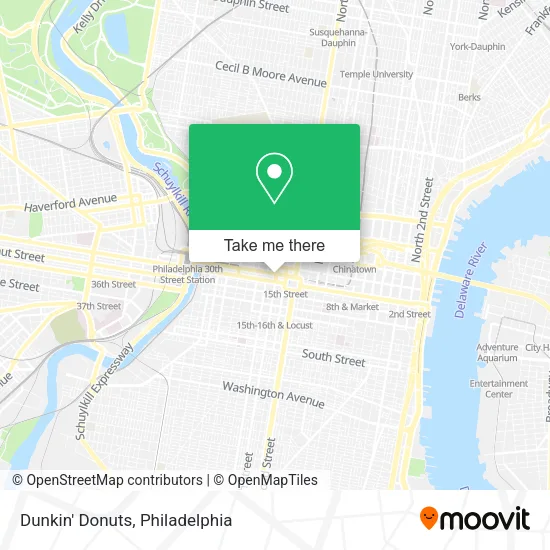 Dunkin' Donuts map
