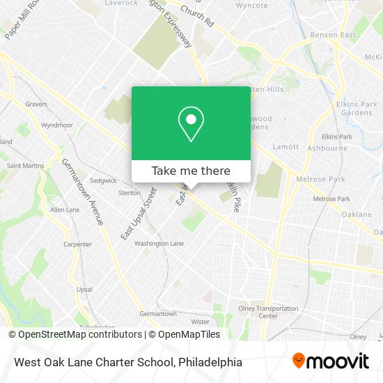 Mapa de West Oak Lane Charter School