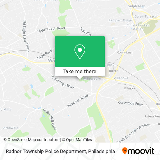 Mapa de Radnor Township Police Department