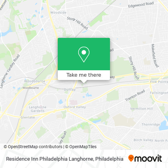 Residence Inn Philadelphia Langhorne map